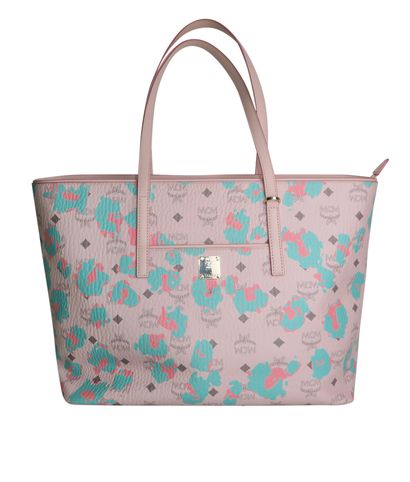 Medium Anya Floral Leopard Tote, front view